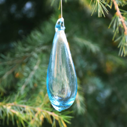 Grande Goutte Décorative de Noël Couleur Turquoise